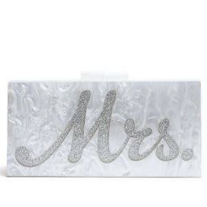 Rae of Light Mrs. Acrylic Box Bag with Acrylic Clasp